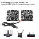 БЛОК ЖИВЛЕННЯ USB 5V CHLODZENIE ПОДВІЙНИЙ ВЕНТИЛЯТОР ROUTER 7X7X1,5CM  (17510800802) фото min 10