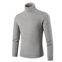 Pánsky jednofarebný sveter na každý deň s dlhým Druh bez kapucne