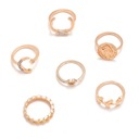 Zestaw 6 sztuk Pierścionki Obrączki Złote Vintage Kolekcja ebetka zestawy pierścionków