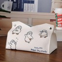 Симпатичный футляр для салфеток с принтом, кожаная коробка для салфеток, водонепроницаемая и пыленепроницаемая