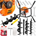 БЕНЗИНОВЫЙ ШНЕК ДЛЯ ПОЧВЫ ДРЕЛЬ RITCH 3 БУРА + МАСЛО