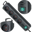 УДЛИНИТЕЛЬ ПИТАНИЯ 4GN. ПЕРЕКЛЮЧАТЕЛЬ 1,5М