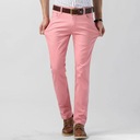 Pánske farebné džínsy strečové rovné džínsy pánska móda Ďalšia farba bezfarebný