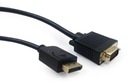Кабель Gembird DisplayPort DSub (VGA), 1,8 м, черный (CCPDPMVGAM6)