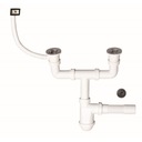 SYFON ZLEWU ZLEWOZMYWAKOWY PODWÓJNY Z PRZELEWEM