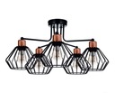 Лофт черный подвесной светильник BASKET RUBIN CU-5 CEILING
