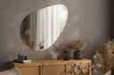 Красивое асимметричное настенное зеркало в ванной, готовое к установке