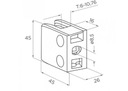 UCHWYT DO SZKŁA SZYBY BALUSTRADY STAL 45x45 PŁASKI