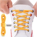 Шнурки без завязок, застегиваются, крученые, длина 100 см, желтые, на резинке.