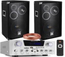 KOLUMNY ESTRADOWE 600W WZMACNIACZ CYFROWY 2x300W BLUETOOTH USB SD RADIO