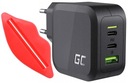 ЗАРЯДНОЕ УСТРОЙСТВО GC POWERGAN 65 Вт, 2x USB-C PD USB-A QC 3.0 + ПАСТА ОТВЕРСТИЯ
