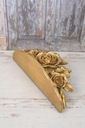 Zlatá konzola na stenu - Polica s ružami - Ruža Dominujúca farba zlato