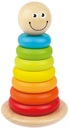 РАЗНОЦВЕТНАЯ ДЕРЕВЯННАЯ ПИРАМИДА-СОРТИРОВКА SMILY PLAY