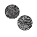 МИФОЛОГИЯ КТУЛХУ — СЕРЕБРЯНАЯ МЕТАЛЛИЧЕСКАЯ МОНЕТА ЙИГ 1 ПК РОЛЕВАЯ РПГ