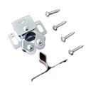 Роликовая мебельная защелка, запрессованная в дверь - оцинкованная