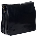 Pánska kožená taška cez rameno veľká čierna talianska A4 poštárka vintage A4 Značka Vera Pelle