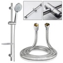 DRĄŻEK PRYSZNICOWY Z UCHWYTEM PÓŁKĄ SŁUCHAWKĄ WĘŻEM CHROMOWANY REGULOWANY