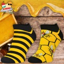 Módne farebné bavlnené ponožky – Včely Veľkosť 43-46