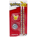 ШКОЛЬНЫЙ НАБОР POKEMON PIKACHU, 2x ЛАСТИК ДЛЯ КАРАНДАША, ТЕМПЕРАТУРА