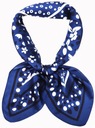 Шарф для волос ЖЕНСКИЙ, шарф из легкого шелкового атласа, темно-синий.