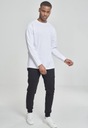Vysoké tričko s dlhým rukávom v bielej farbe Urban Classics L Dominujúci vzor bez vzoru