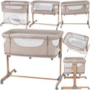 ДОПОЛНИТЕЛЬНАЯ КРОВАТЬ 4в1 - ​​MoMi SMART BED БЕЖЕВЫЙ - МАТРАС КОНТЕЙНЕР МОСКВНАЯ СЕТКА