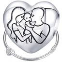 Бусина CHARMS HEART FAMILY, серебро 925 пробы