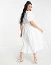 In The Style biele voľné šaty s bufkami 36 Veľkosť 36