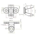 ADAPTADOR DE BARRA DE REMOLQUE EE.UU. 50X50MM CON ZACZEPEM OCZKOWYM BOLA PARA TOYOTA SIENNA 97-02 