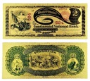 2 DOLARY 1875 Unikatowy Pozłacany Banknot Kolekcjonerski Stan opakowania oryginalne