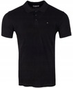 Мужская футболка ПОЛО, черная, размер 6XL