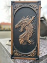 Деревянные нарды — узор дракона