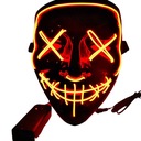 Светящаяся неоновая светодиодная маска для Хэллоуина, красная