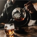 Karafka do Whisky Globus Zestaw 2 Szklanki Podkładki Szczypce Kostki 850 ml