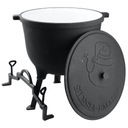 Эмалированная чугунная кастрюля SILESIA EMALIA 10л.