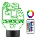 3D светодиодный ночник для детей Minecraft, игра с гравировкой вашего имени, подарок