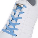 Sznurowadła do butów bez wiązania błękitne gumowe elastyczne