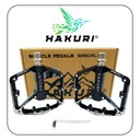 ПЕДАЛИ НА АЛЮМИНИЕВОЙ ПЛАТФОРМЕ 3 ПОДШИПНИКА 10 ШТИФТОВ легкий вес ENDURO MTB HAKURI
