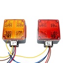 KWADRATOWE ПОВОРОТНИКИ Z ПОДВІЙНА ПОВЕРХНЯ LED (СВІТЛОДІОД) СТОП TURN QC  фото 9