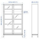 IKEA REGISSOR Vitrína hnedá 118x203 cm Stav balenia originálne