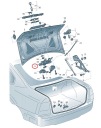 VW PASSAT B5 BERLINE MÉCANISME SERRURE COUVERCLES DE COFFRE COUVERCLES DE COFFRE 3B0827297ABphoto 8