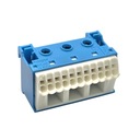 Samosvorný blok KN14N 63A QC modrý 14 prípojok