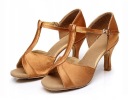 ТАНЦЕВАЛЬНАЯ ОБУВЬ ДЛЯ ЛАТИНО САЛЬСА 7см - КОРИЧНЕВЫЕ