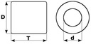 Роликовое колесо для тележки Закрем, AC25, 80x70-47 мм с подшипниками