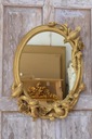Zlaté oválne krištáľové zrkadlo + svietnik - Vtáčie vtáky Vtáky 44 X 34 CM Šírka produktu 34 cm