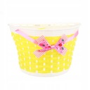 ТКАНАЯ ДЕТСКАЯ ВЕЛОСИПЕДНАЯ КОРЗИНКА, ЖЕЛТАЯ