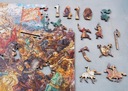 Drevené puzzle Bitka pod Grunwaldom Drevená skladačka Darček A4 Počet prvkov 145
