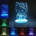 3D nočné svetlo led usb + diaľkové ovládanie Hello Kitty Druh figúrka z rozprávky