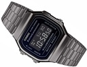 Čierne hodinky Casio Vintage s náramkom A168WEGG-1BEF v retro štýle Dominujúca farba sivá