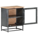 vidaXL Nočný stolík, sivý, 40 x 30 x 50 cm, masívne akáciové drevo Hĺbka nábytku 30 cm